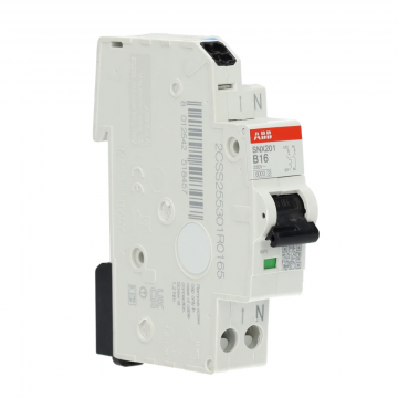 ABB FlexLine installatieautomaat 1-polig+nul 16A B-kar (SNX201-B16)
