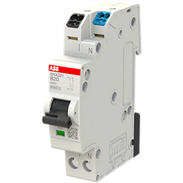 ABB FlexLine installatieautomaat 1-polig+nul 20A B-kar (SNX201-B20)