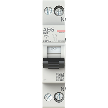 AEG installatieautomaat 1-polig+nul 20A B-kar (EX61NRB20)