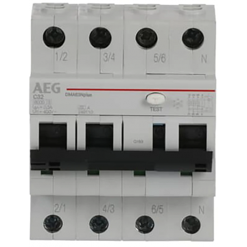 AEG aardlekautomaat 3polig+nul 32A C-kar 300mA (DMA63NPC32/300)