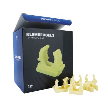 EMhub klembeugel 16 - 19mm - crème per 100 stuks