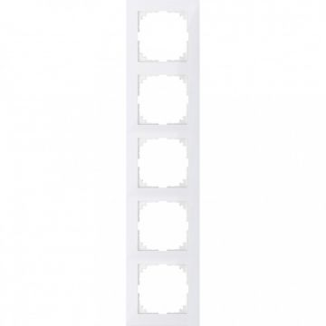 Schneider Electric M-Pure 5-voudig afdekraam - polarwit glanzend (MEG4050-3619)