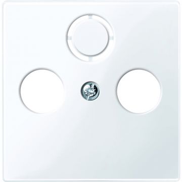 Schneider Electric systeem M centraalplaat voor antennecontactdozen - actief wit glanzend (MTN296725)