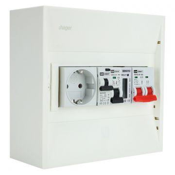 EMAT PV-verdeler B16 groep met B16 alamat, WCD, hoofdschakelaar en kWh meter (PV0010)