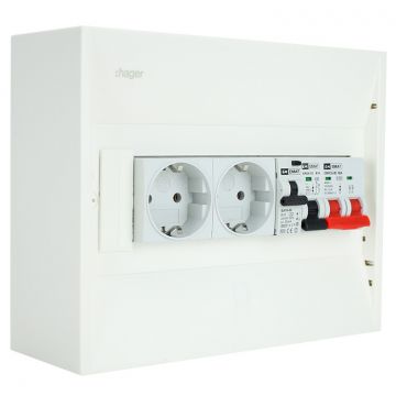 EMAT PV-verdeler B16 groep met B16 alamat, 2x WCD en hoofdschakelaar (PV0011)
