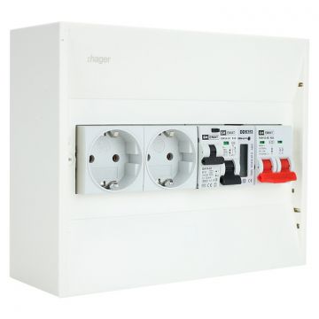 EMAT PV-verdeler B16 groep met B16 alamat, 2x WCD, hoofdschakelaar en kWh meter (PV0012)