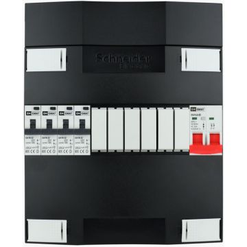 EMAT Schneider groepenkast 4 aardlekautomaten 1 fase 220x270 (BxH)