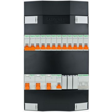 Schneider groepenkast 11 groepen + fornuis 1 fase 220x380 (BxH)
