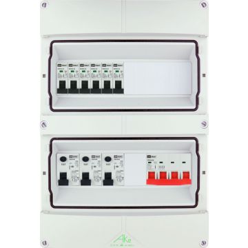 EMAT Schneider waterdichte (IP55) groepenkast 6 groepen 3 fase 250x370 (BxH) 