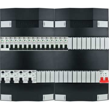 EMAT Schneider groepenkast 13 groepen + fornuis 1 fase 440x380 (BxH) 