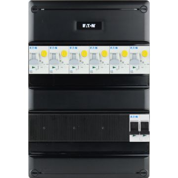 Eaton groepenkast 6 aardlekautomaten 1 fase 220x330 (BxH)
