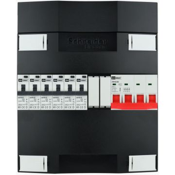EMAT Schneider groepenkast 6 aardlekautomaten 3 fase 220x270 (BxH) 