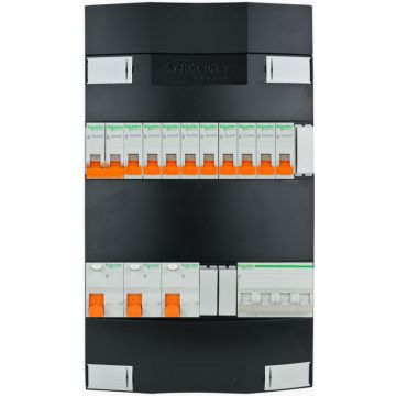Schneider groepenkast 9 groepen + fornuis 3 fase 220x380 (BxH)