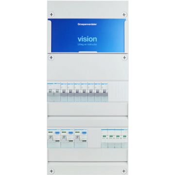 Hager groepenkast 7 groepen + fornuis 3 fase 220x475 (BxH)