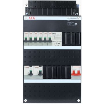 AEG groepenkast 6 groepen + beltrafo 1 fase 220x390 (BxH)