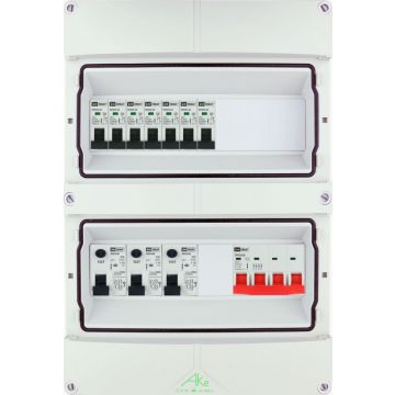 EMAT Schneider waterdichte (IP55) groepenkast 7 groepen 3 fase 250x370 (BxH) 
