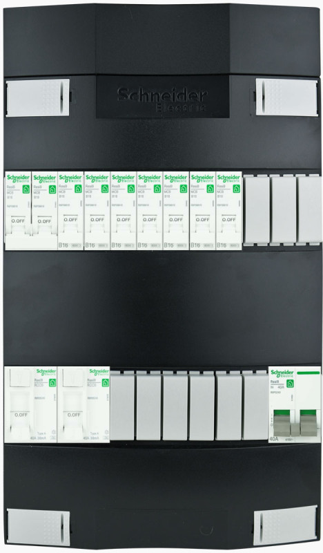 Miniatuur van Schneider groepenkast 7 groepen + fornuis 1 fase 220x380 (BxH)