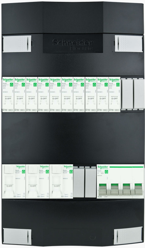 Miniatuur van SCHNEIDER groepenkast 10 groepen 3 fase 220x380 (BxH) 