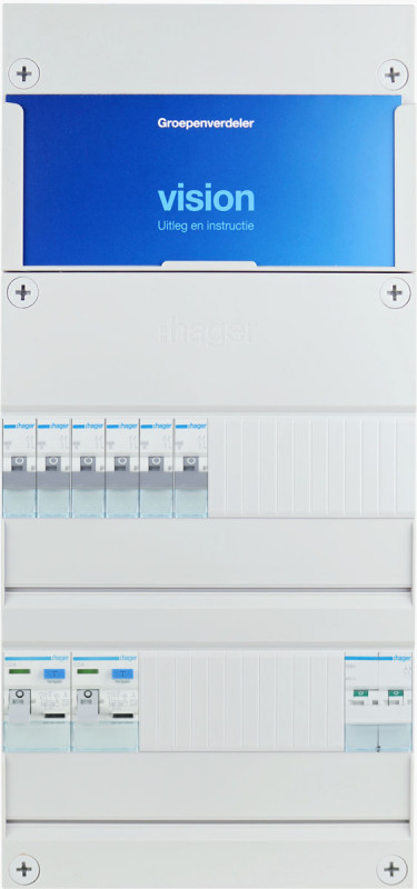 Miniatuur van HAGER groepenkast 6 groepen 1 fase 220x475 (BxH)