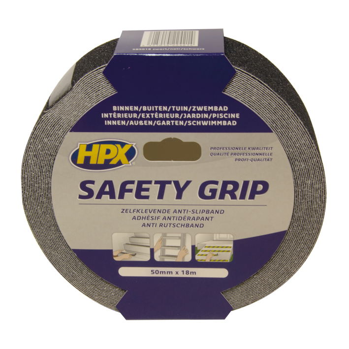 Miniatuur van HPX grip tape 50mm x 18 meter zwart (SB5018)