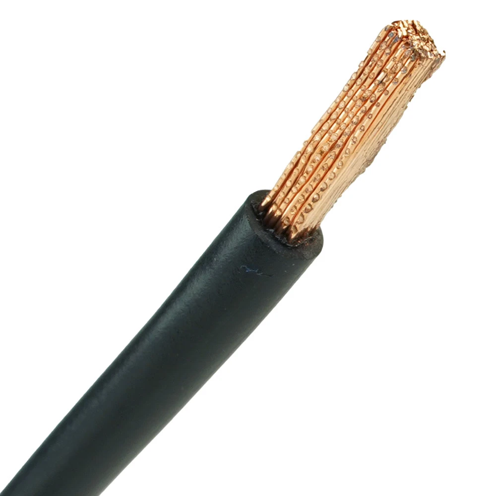 Miniatuur van Aansluitdraad H07V2-K 6mm² zwart 350 mm soepele kern en geperste uiteinden