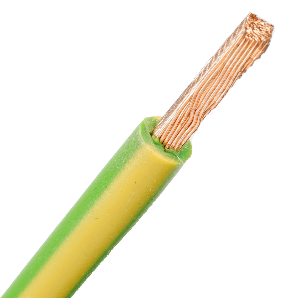 Miniatuur van Aansluitdraad H07V2-K 4mm² geel/groen 600 mm soepele kern en geperste uiteinden