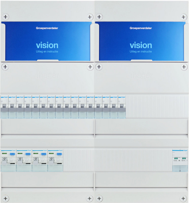 Miniatuur van HAGER groepenkast 16 groepen 1 fase 440x475 (BxH)