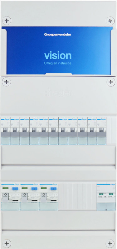 Miniatuur van HAGER groepenkast 11 groepen 1 fase 220x475 (BxH)