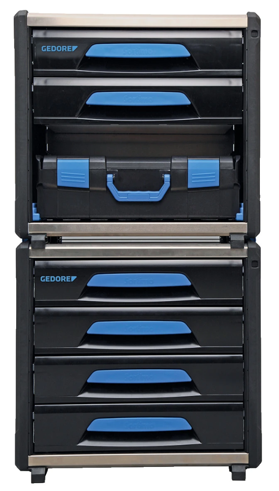 Miniatuur van GEDORE gereedschapskist workMo B2 met 4 laden H6 385x505x525 - zwart (1110 WM 24