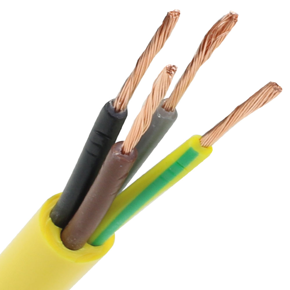 Miniatuur van Pur kabel H07BQ-F 4x2.5 mm² geel per haspel 500 meter
