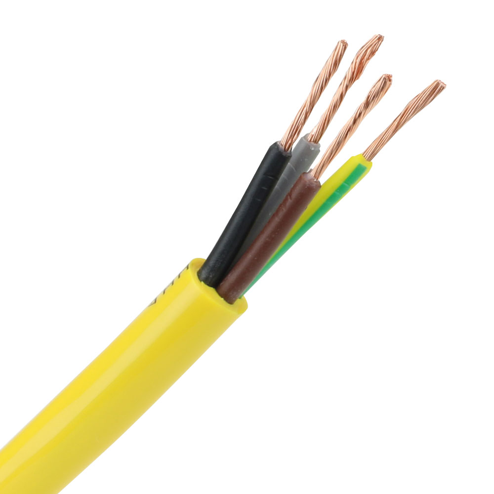 Miniatuur van Pur kabel H07BQ-F 4x2.5 mm² geel per haspel 500 meter