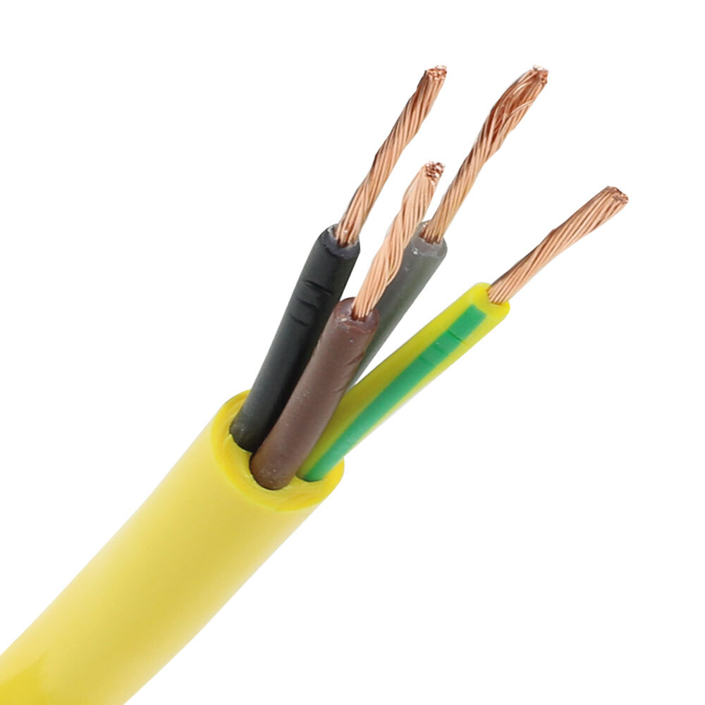 Miniatuur van Pur kabel H07BQ-F 4x1.5 mm² geel per rol 100 meter