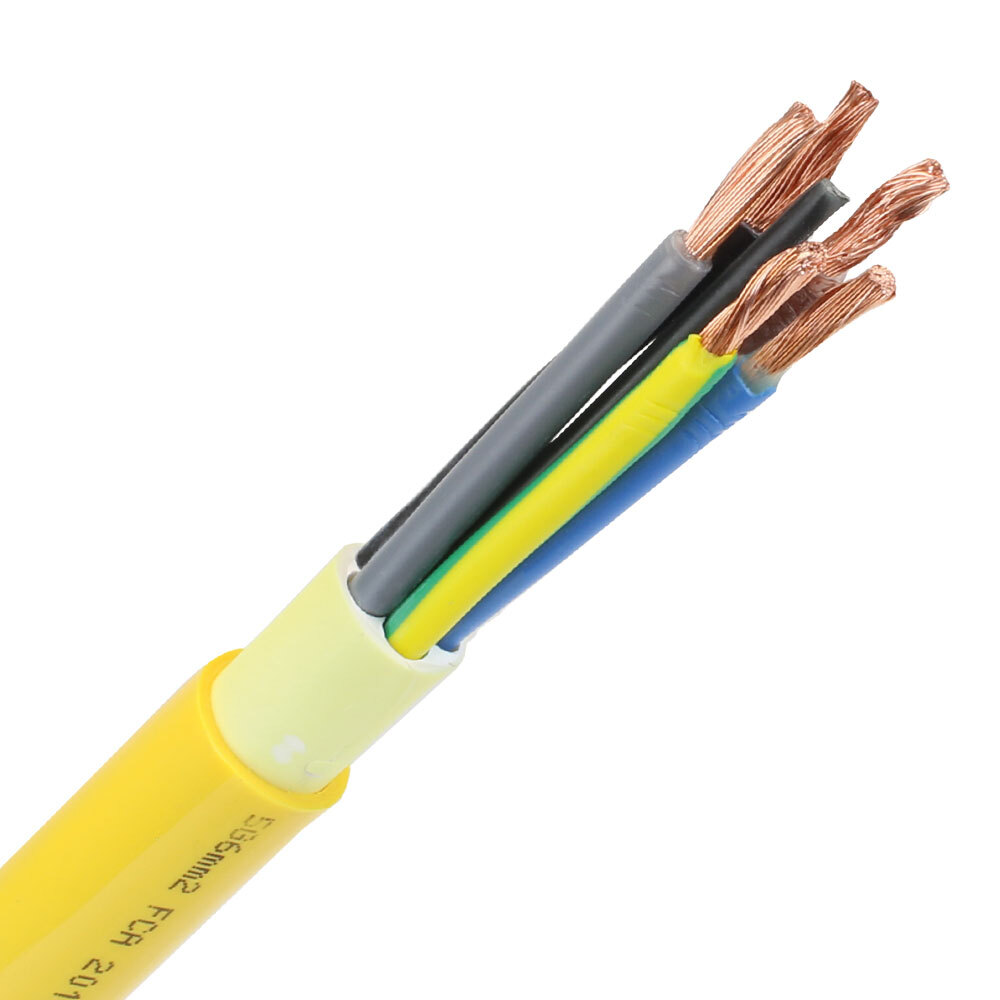 Miniatuur van Pur kabel H07BQ-F 5x6mm² geel per meter