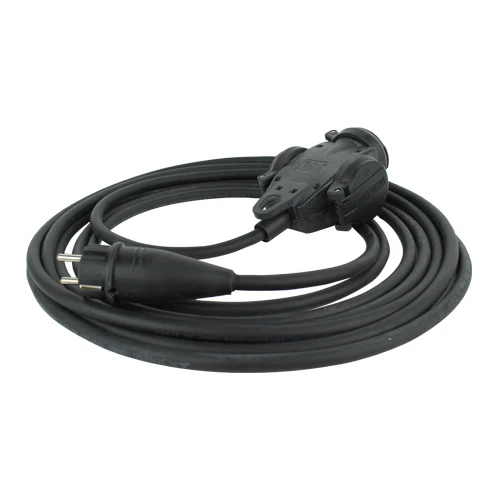 Miniatuur van Verlengkabel 5 meter H07RN-F 3x1.5 met Schuko en 3V contrastekker