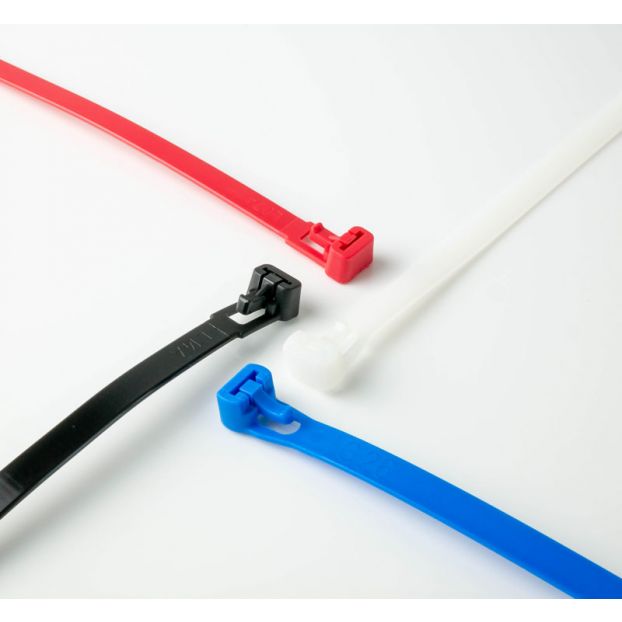 Miniatuur van WKK tie wraps 4.8x200mm (UVbestendig) hersluitbaar zwart - per 100 stuks (118126071)